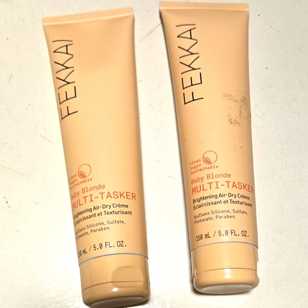 2 new nev used 5 oz. tubes of FEKKAI Baby Blonde air dry creme